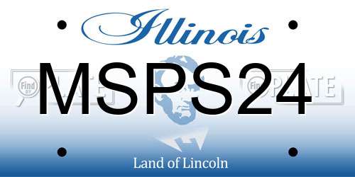 MSPS24 Illinois License Plate