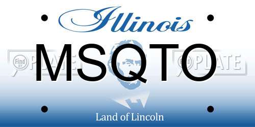 MSQTO Illinois License Plate