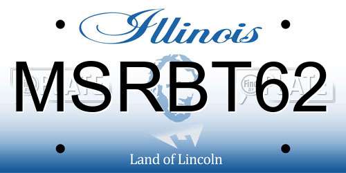 MSRBT62 Illinois License Plate