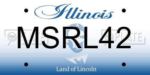 MSRL42 Illinois License Plate