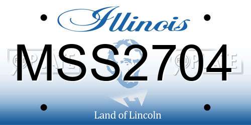 MSS2704 Illinois License Plate