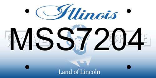 MSS7204 Illinois License Plate