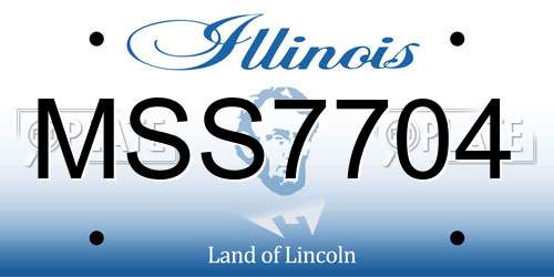 MSS7704 Illinois License Plate