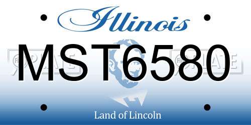 MST6580 Illinois License Plate