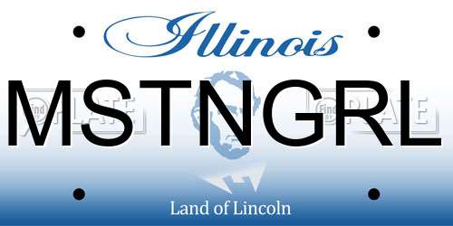 MSTNGRL Illinois License Plate