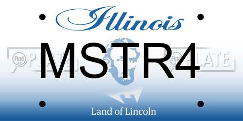MSTR4 Illinois License Plate