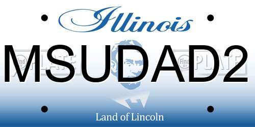 MSUDAD2 Illinois License Plate