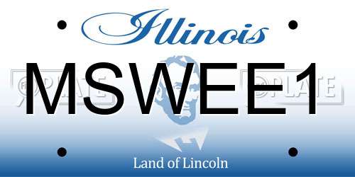 MSWEE1 Illinois License Plate