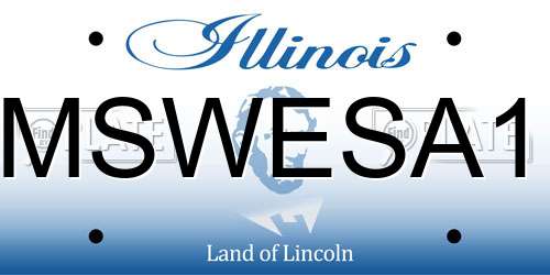 MSWESA1 Illinois License Plate
