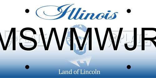 MSWMWJR Illinois License Plate