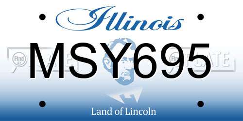 MSY695 Illinois License Plate