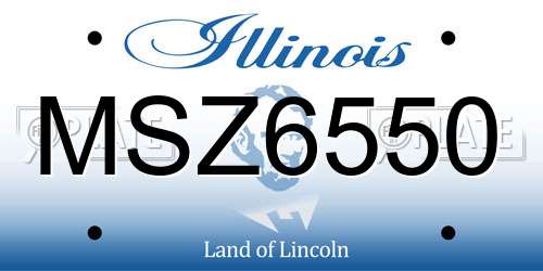 MSZ6550 Illinois License Plate