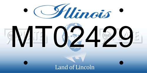MT02429 Illinois License Plate