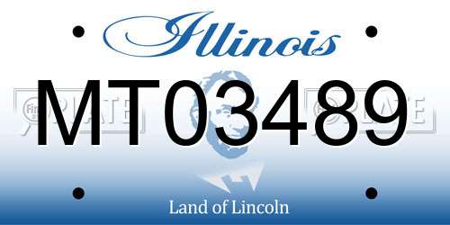 MT03489 Illinois License Plate