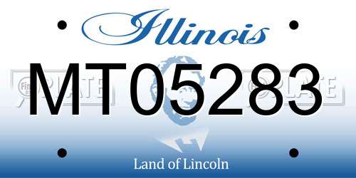 MT05283 Illinois License Plate