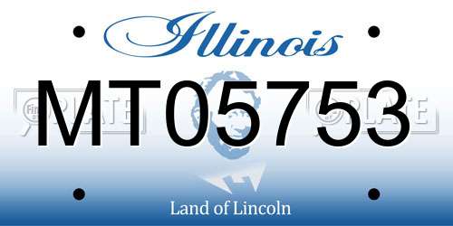 MT05753 Illinois License Plate