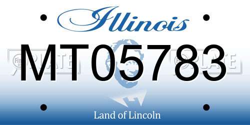 MT05783 Illinois License Plate