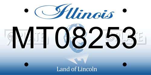 MT08253 Illinois License Plate