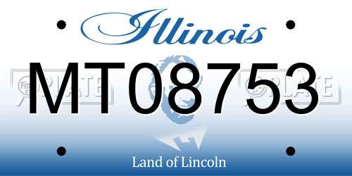 MT08753 Illinois License Plate