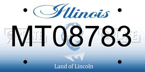 MT08783 Illinois License Plate