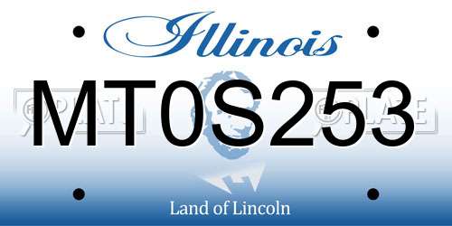 MT0S253 Illinois License Plate