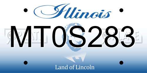 MT0S283 Illinois License Plate