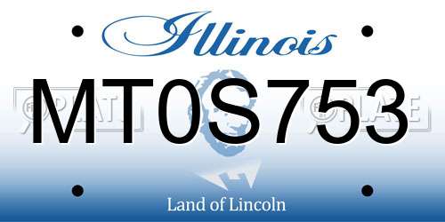 MT0S753 Illinois License Plate