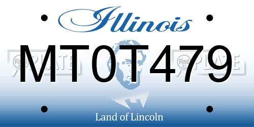 MT0T479 Illinois License Plate