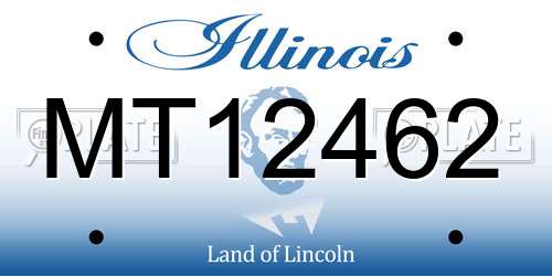 MT12462 Illinois License Plate