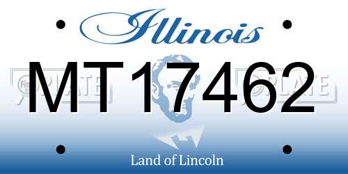 MT17462 Illinois License Plate