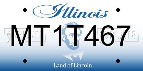 MT1T467 Illinois License Plate