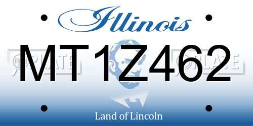 MT1Z462 Illinois License Plate