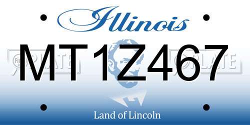 MT1Z467 Illinois License Plate