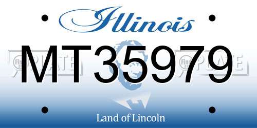MT35979 Illinois License Plate