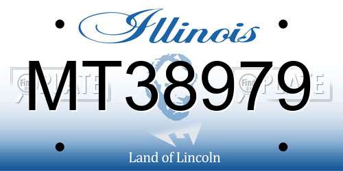 MT38979 Illinois License Plate