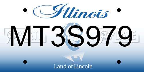 MT3S979 Illinois License Plate
