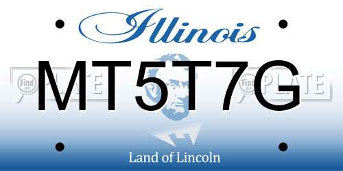 MT5T7G Illinois License Plate