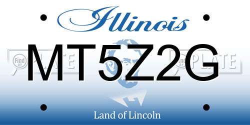 MT5Z2G Illinois License Plate