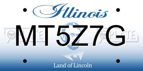 MT5Z7G Illinois License Plate