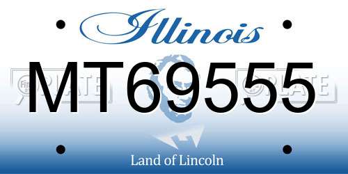 MT69555 Illinois License Plate