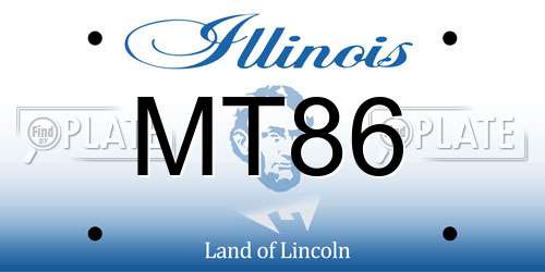 MT86 Illinois License Plate