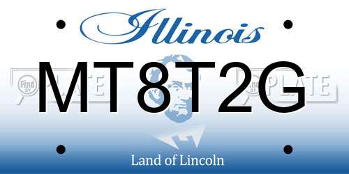 MT8T2G Illinois License Plate