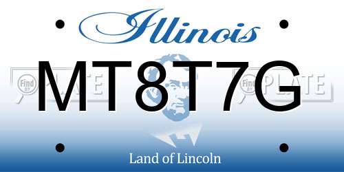 MT8T7G Illinois License Plate