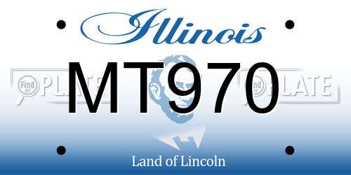 MT970 Illinois License Plate