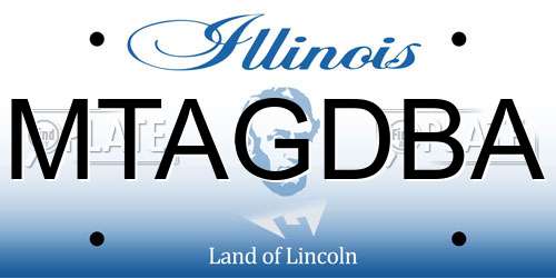 MTAGDBA Illinois License Plate