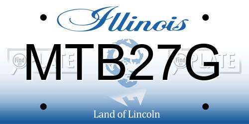 MTB27G Illinois License Plate