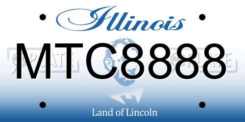 MTC8888 Illinois License Plate