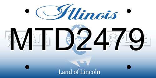 MTD2479 Illinois License Plate