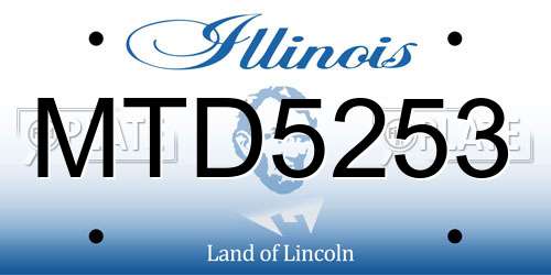 MTD5253 Illinois License Plate