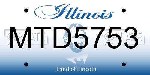 MTD5753 Illinois License Plate